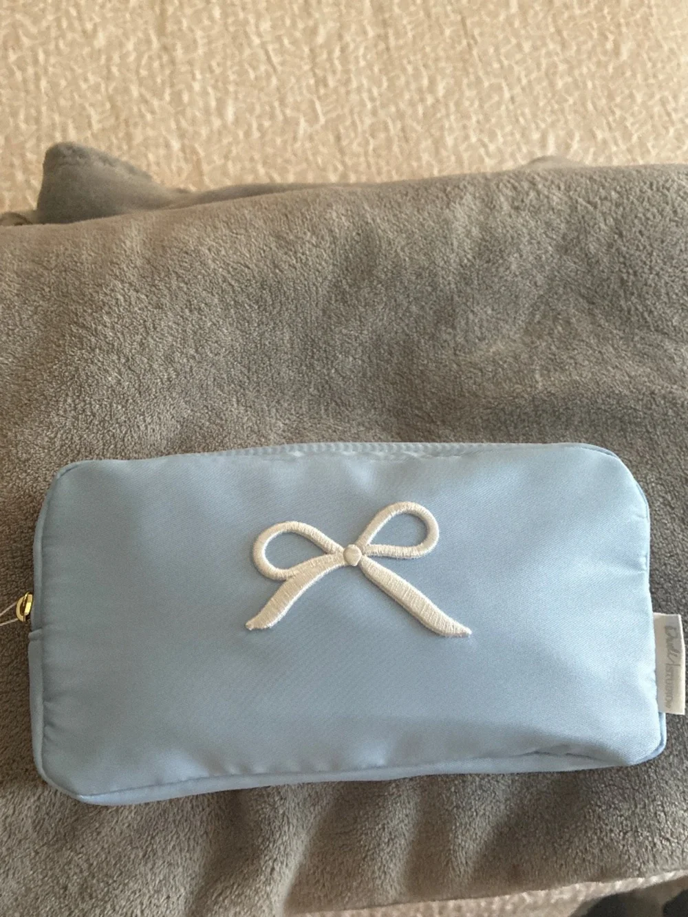 Blue Bow Cosmetics Bag
